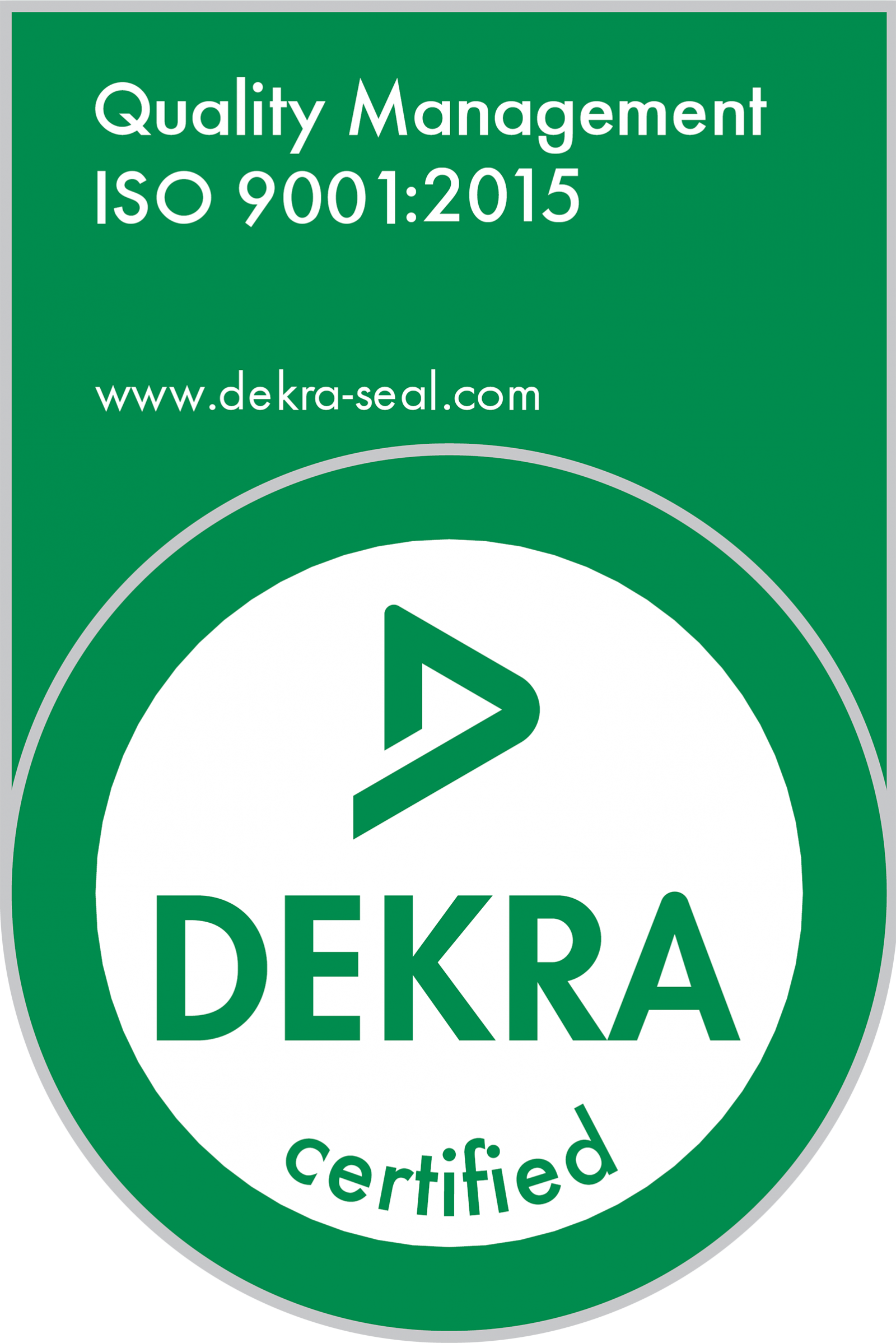 Dekra Certified ISO 9001:2015